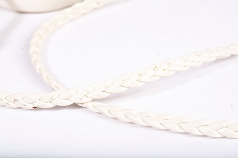 Authentic Gucci White Stripe Leather Trapuntata Handbag