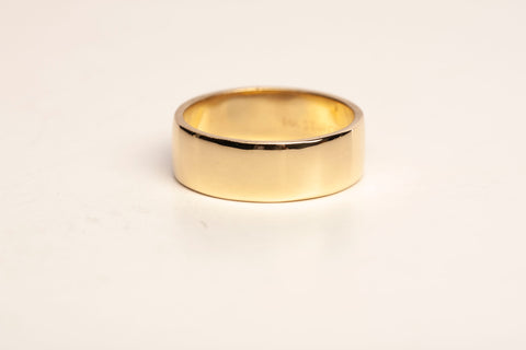 Men's Wedding Band 14k Yellow Gold 6.9 mm