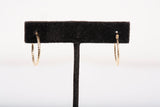 Ladies 14k Yellow Gold Small Twisted Hoop Earrings