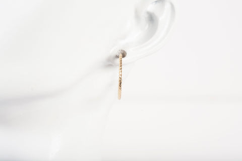 Ladies 14k Yellow Gold Small Twisted Hoop Earrings
