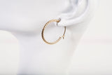 Ladies 14k Yellow Gold Small Twisted Hoop Earrings