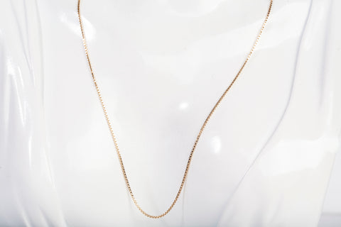 Ladies14k Yellow Gold Box Link Chain