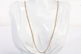 Men's 12k Yellow Gold Rope Chain 28"