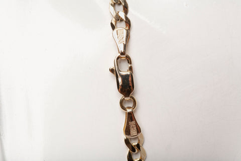 Men's 14k Yellow Gold Cuban Link Chain Size 22"