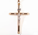 14KT 2 Tone Crucifix Pendant