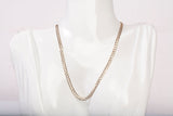 Unisex 14k Two-Tone Curb Link Diamond Cut Style Chain 26.5"