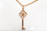 Ladies 18k Yellow Gold Knot Key Pendant