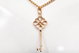 Ladies 18k Yellow Gold Knot Key Pendant