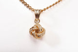 18k Yellow Gold Love Knot Style Pendant