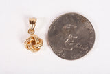 18k Yellow Gold Love Knot Style Pendant