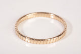 Ladies 14k Yellow Gold Fluted Textured Band Ring