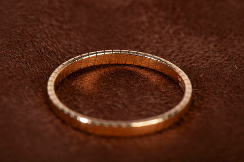 Ladies 14k Yellow Gold Fluted Textured Band Ring