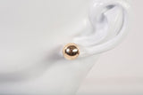 14k Yellow Gold Domed Stud Earrings