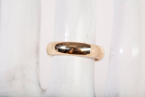 Ladies 14k Yellow Gold 4mm Wedding Band Size 4.75"