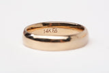 Ladies 14k Yellow Gold 4mm Wedding Band Size 4.75"