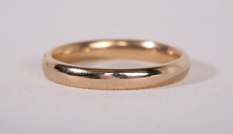 Gentlemen's 14k Yellow Gold Classic Dome Wedding Band