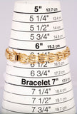 Ladies 14k Yellow Gold High Polished Diamond Cut Link Bracelet 6.25"