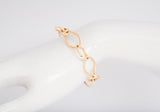 Ladies 18k Yellow Gold Fancy Link Bracelet Size 6"