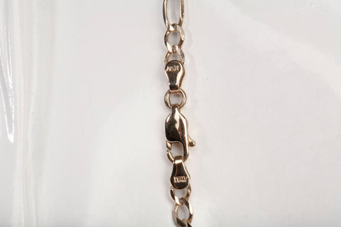Men's 10k Yellow Gold Figaro Chain Size 24"
