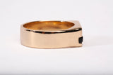 Gentlemen's 14k Yellow Gold Onyx with Amethyst Accent Ring