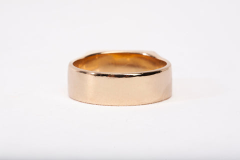 Gentlemen's 14k Yellow Gold Onyx with Amethyst Accent Ring