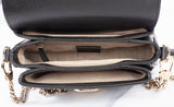 Authentic Black Gucci Dollar Calfskin Small Interlocking G Shoulder Bag