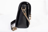 Authentic Black Gucci Dollar Calfskin Small Interlocking G Shoulder Bag
