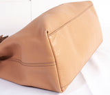 Authentic Gucci Beige Calfskin Leather Soho Chain Tote Bag