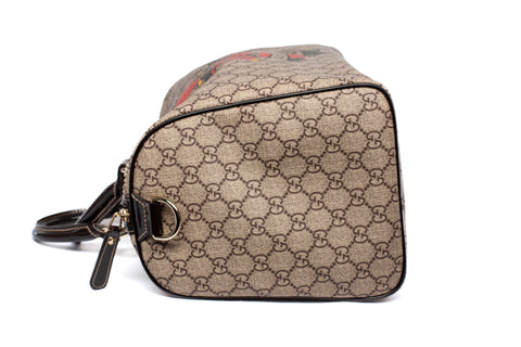 Authentic Gucci GG Monogram Medium Tattoo Heart Joy Boston Bag