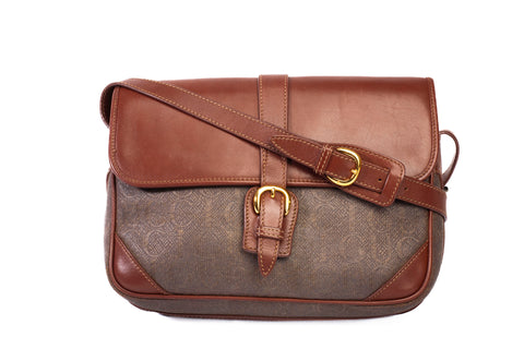 Authentic Vintage Gucci Brown Monogram Messenger Bag