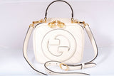 Authentic GUCCI White Blondie Top Handle Shoulder Bag