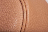 Authentic Gucci Pebbled Beige Calfskin Leather Soho Chain Crossbody Bag