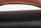 Authentic Gucci GG Supreme Black Leather Mini Padlock Top Handle Crossbody