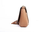 Authentic Gucci Pebbled Beige Calfskin Leather Soho Chain Crossbody Bag
