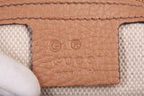 Authentic Gucci Pebbled Beige Calfskin Leather Soho Chain Crossbody Bag