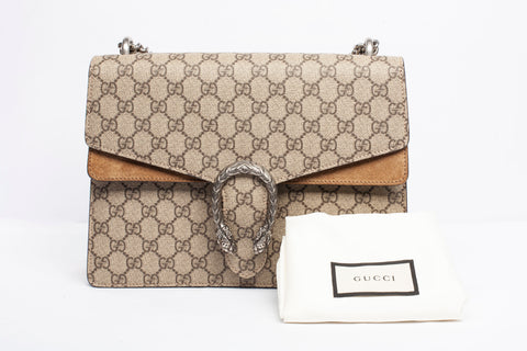 Authentic Gucci Dionysus GG Supreme Medium Shoulder Bag