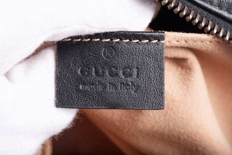 Authentic GUCCI Calfskin Matelasse Black Mini GG Marmont Chain Shoulder Bag