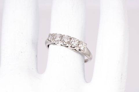 Ladies Antique 14k White Gold Diamond Engagement Ring 0.25CTW