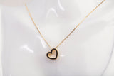 Ladies 14k Yellow Gold Heart Necklace