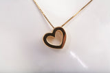 Ladies 14k Yellow Gold Heart Necklace