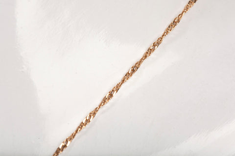 Ladies 14k Yellow Gold Heart Diamond Necklace 21"