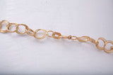 Dainty Double link Heart Bracelet 14k Yellow Gold Size 6.5"