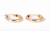 Ladies 14k Yellow Gold Hoop Earrings