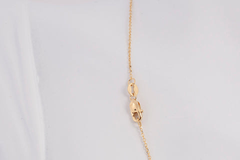 Ladies 14k Yellow Gold Horseshoe Diamond Necklace