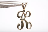 Ladies 14k Yellow Gold Cursive Initial "K" Pendant