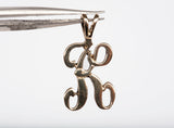 Ladies 14k Yellow Gold Cursive Initial "K" Pendant