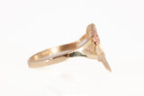 Ladies 10k Two-tone Letter "C" Heart Ring Size 8.5