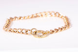 Ladies 14k Yellow Gold Curb Link Bracelet SZ 6.5