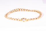 Ladies 14k Yellow Gold Curb Link Bracelet SZ 6.5