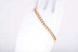 Ladies 14k Yellow Gold Curb Link Bracelet SZ 6.5